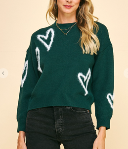 Dark Green Lovers Sweater