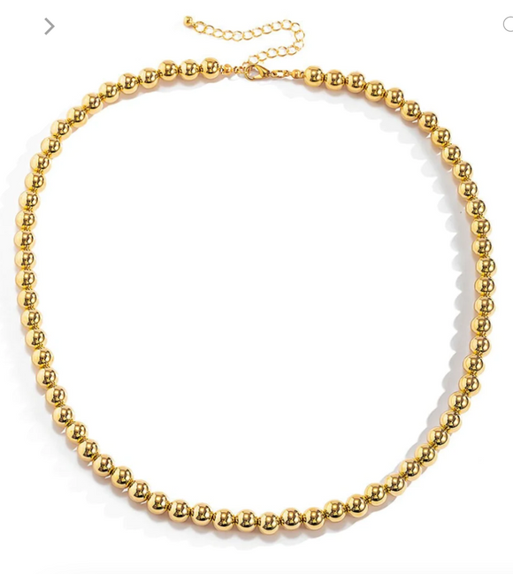 Gold Ball and Chain Necklace