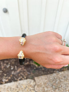 Black and Gold Chunky Cuff