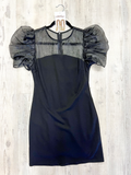 Organza Black Mini Dress