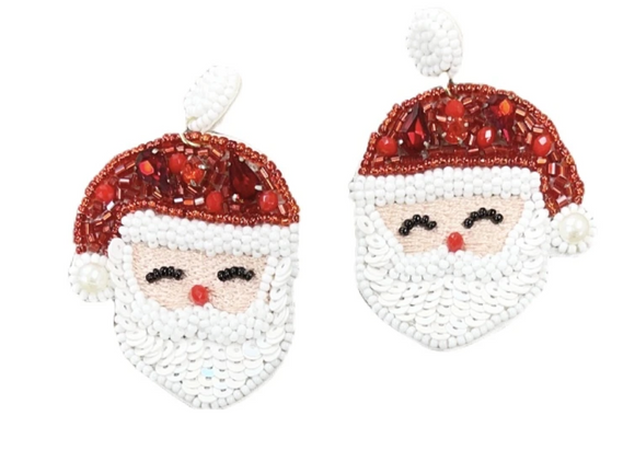 Santa Face Earrings